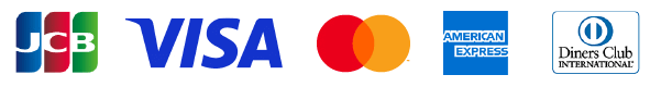 JCB VISA mastercard AMERICAN EXPRESS Diners Club